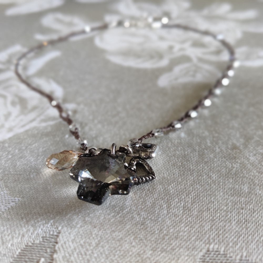 Brighton Karma Silver Charm Necklace